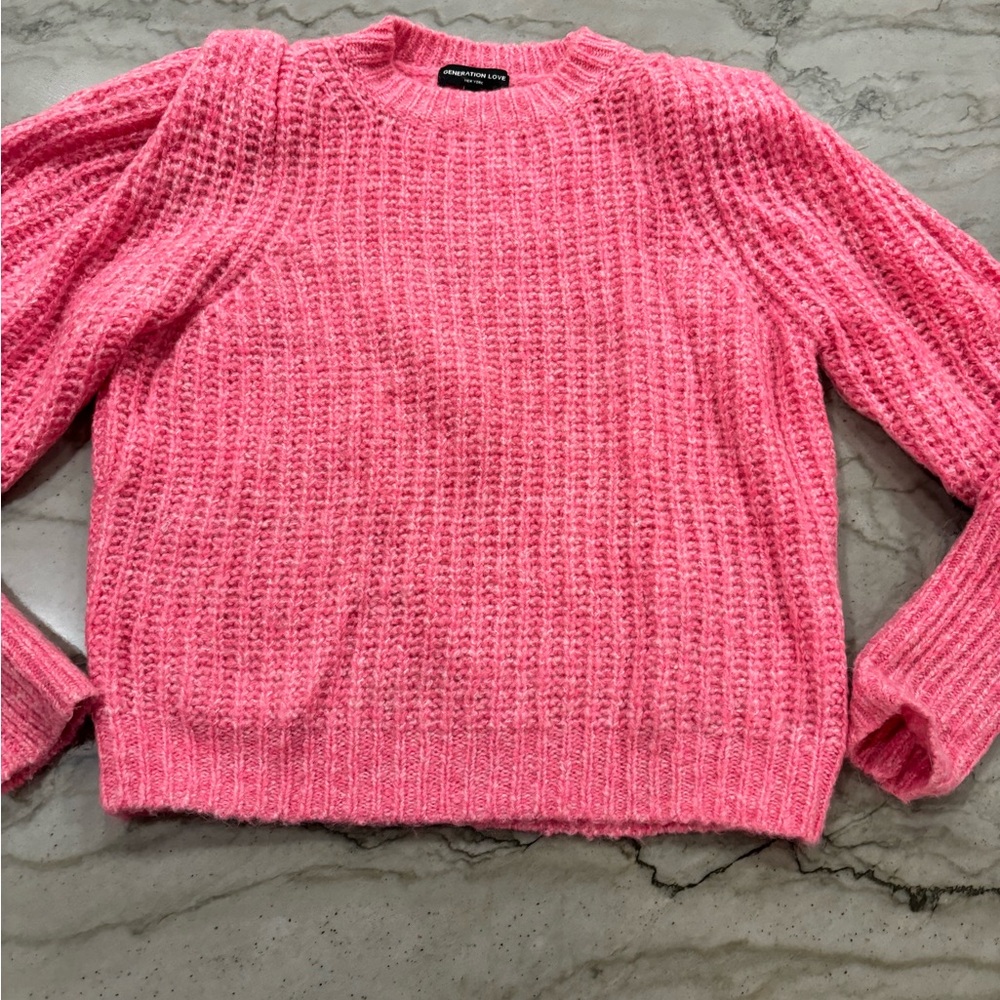 Generation Love Brielle Crew Neck Sweater in lipstick